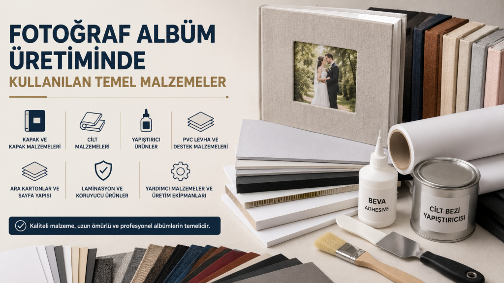 Fotoğraf Albüm Üretiminde Kullanılan Temel Malzemeler albüm imalatında kullanılan malzemeler